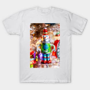 Silver Christmas Robot T-Shirt